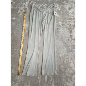 5‎ Style Yoga Pants Women's Large Gray V Waist Bootcut Lounge Trousers